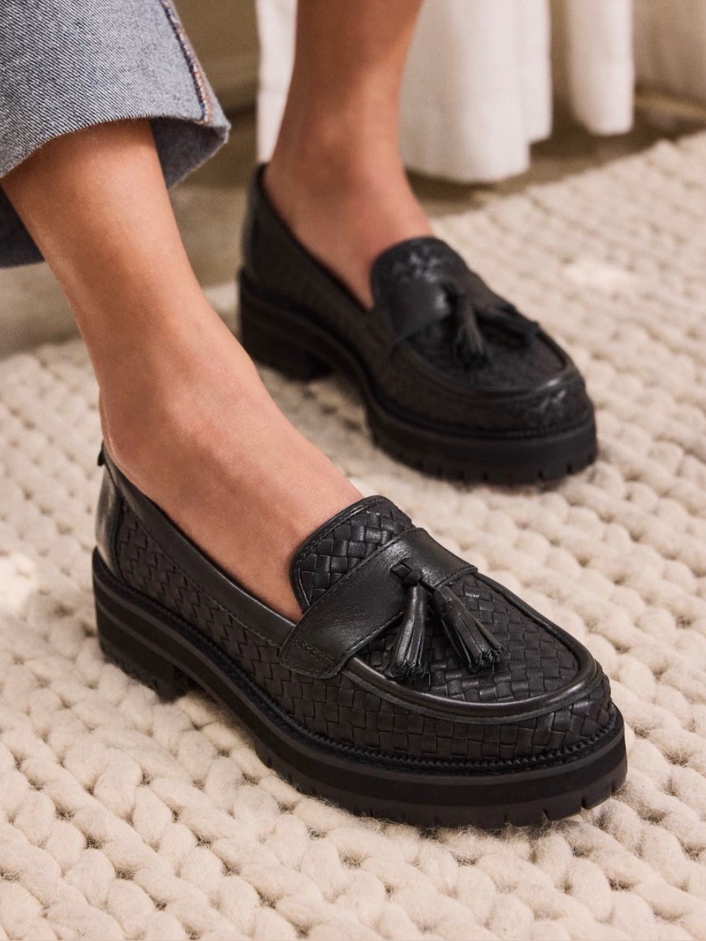 TOMS Cara Platform Tassel Loafers—Size 7